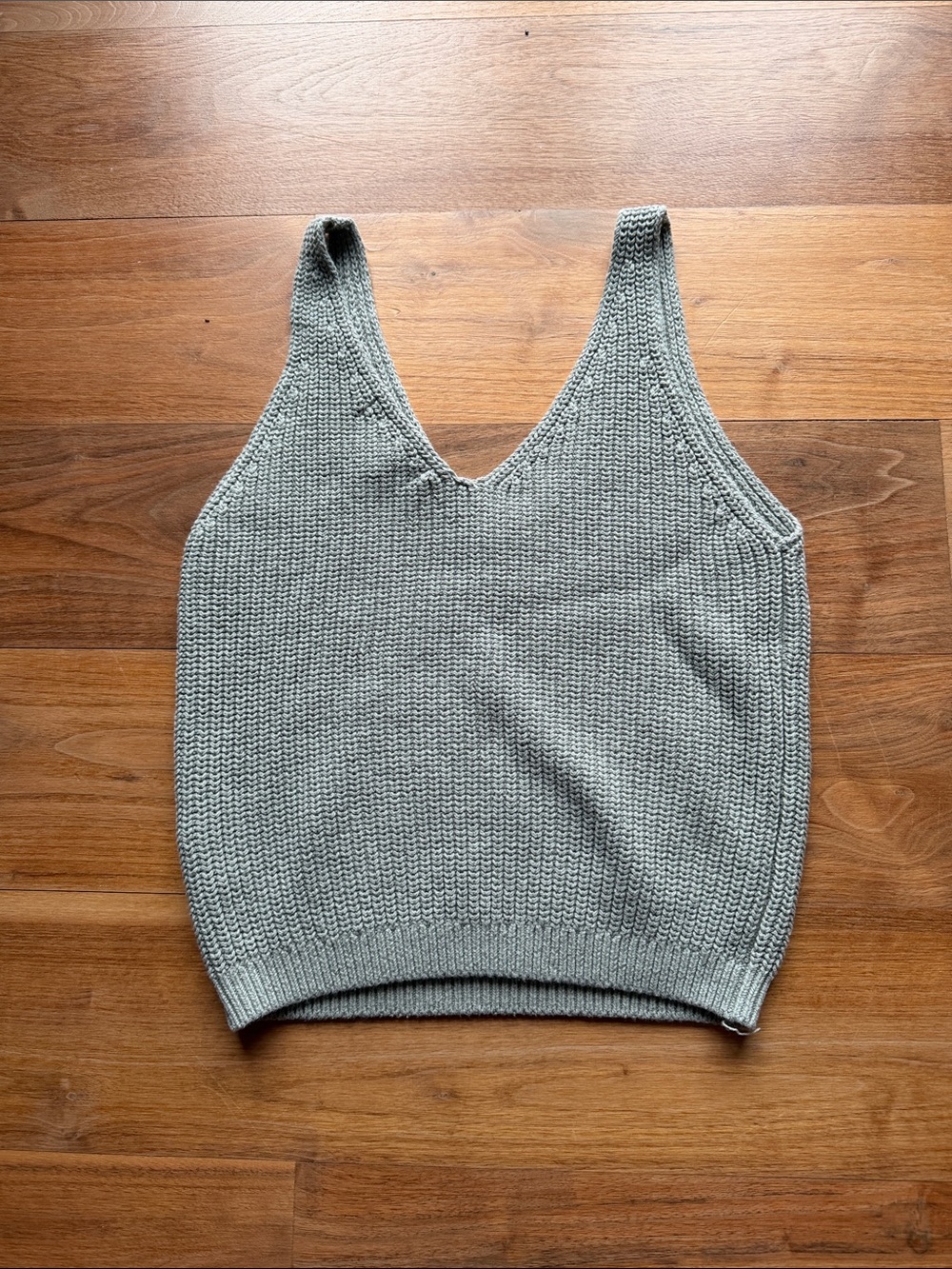 Francesca's Sage Green Knit Tank Sweater - Picture 3 of 3